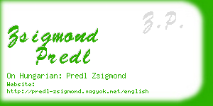 zsigmond predl business card